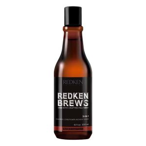 REDKEN BREWS. 3-EN-1 SHAMPOING. REVITALISANT ET NETTOYANT – 300 ML