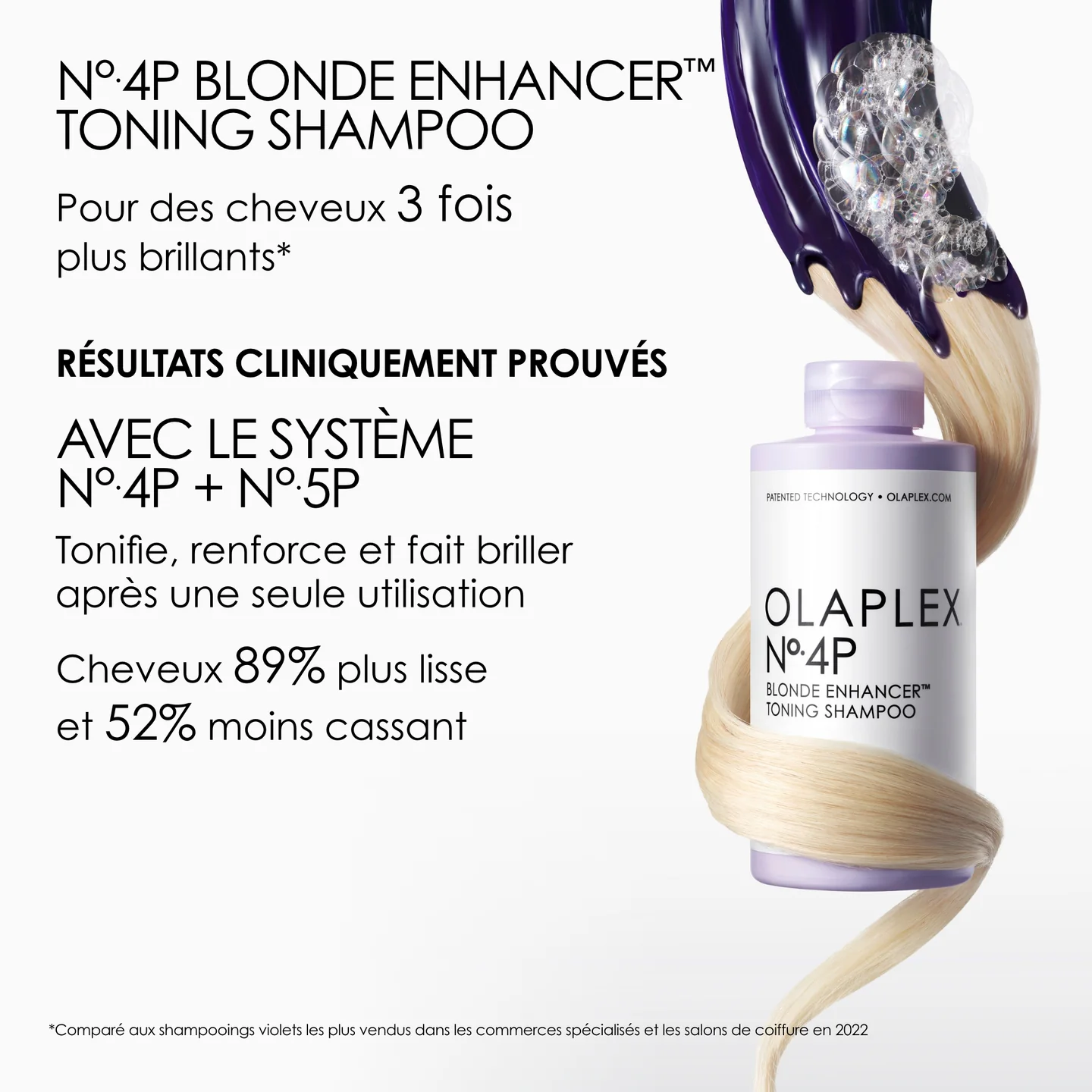 Nº.4P BLONDE ENHANCER™ TONING SHAMPOO 250ML – Image 3