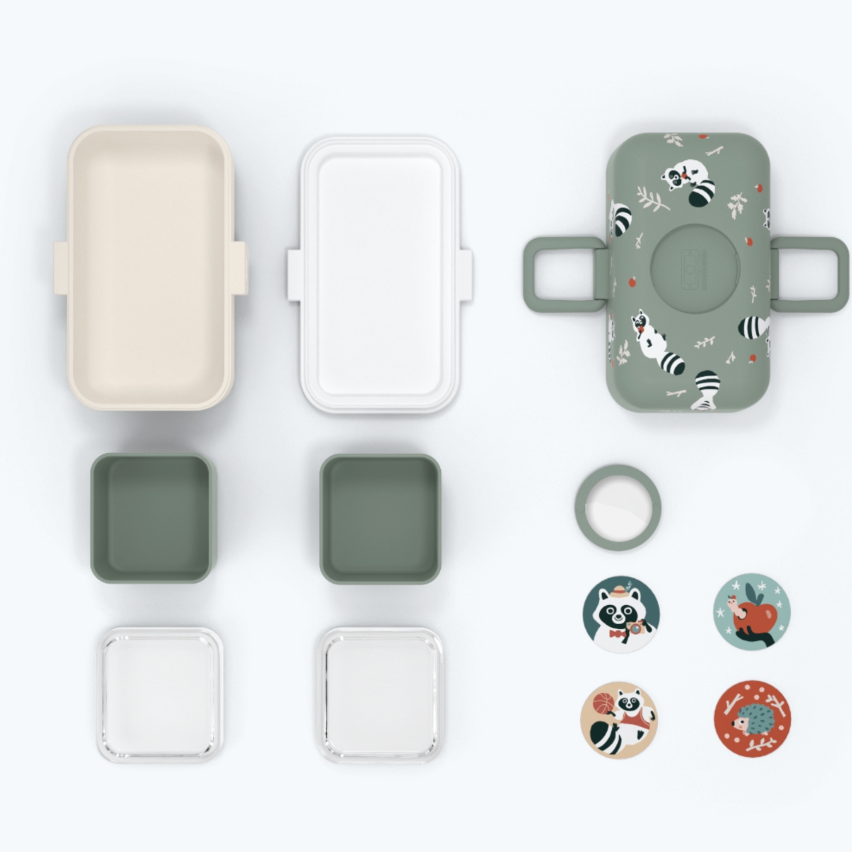 Monbento | Lunchbox – Vert Raccoon – Image 2