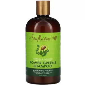 SHAMPOING POWER GREENS – MORINGA & AVOCADO 13OZ (384ML)