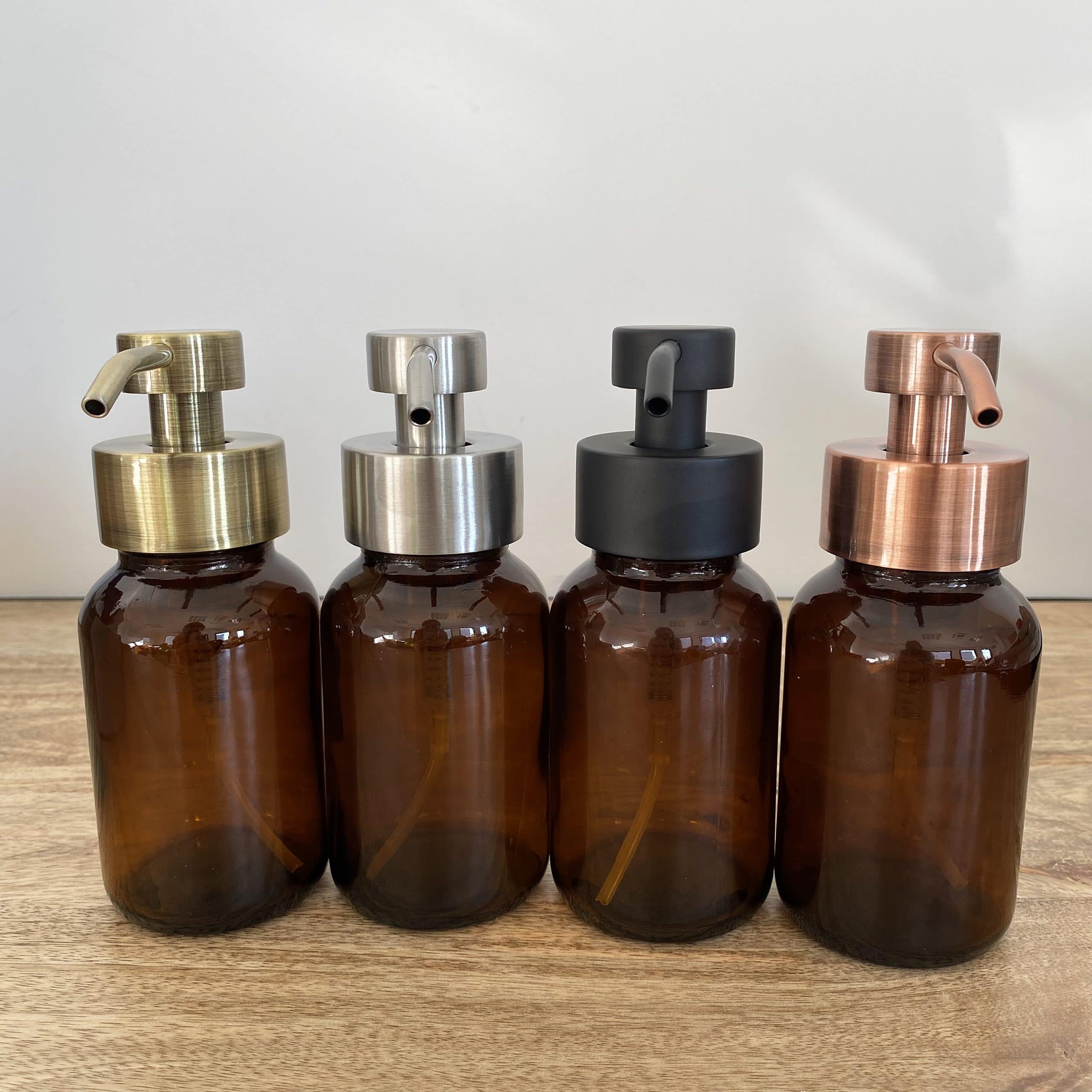 Distributeur de savon mousse en verre ambré – Coloris au choix – Image 4