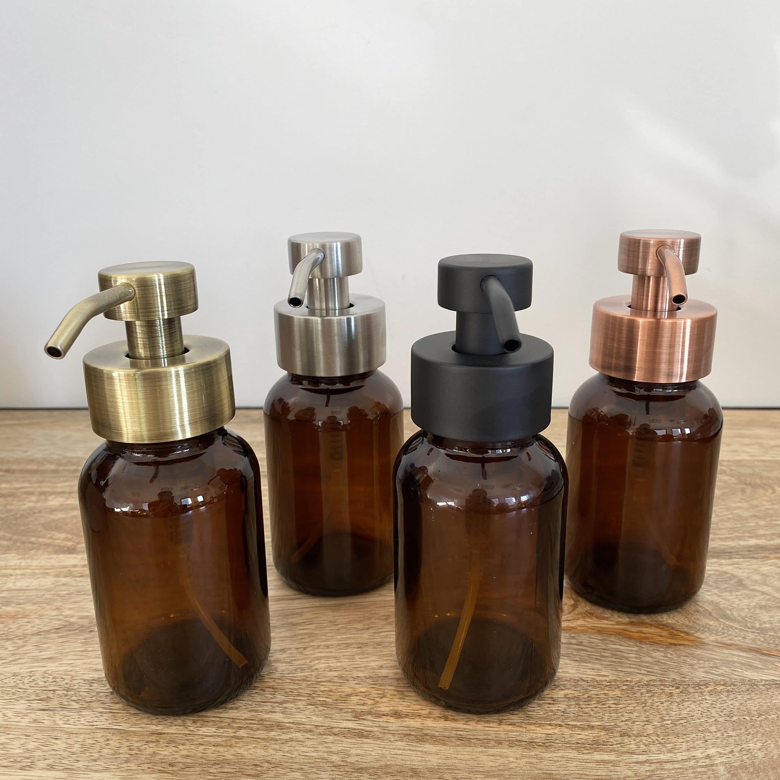 Distributeur de savon mousse en verre ambré – Coloris au choix – Image 2