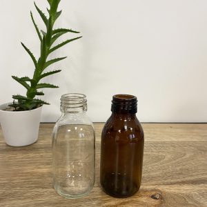 Flacon en verre 100 ml – 2 coloris au choix