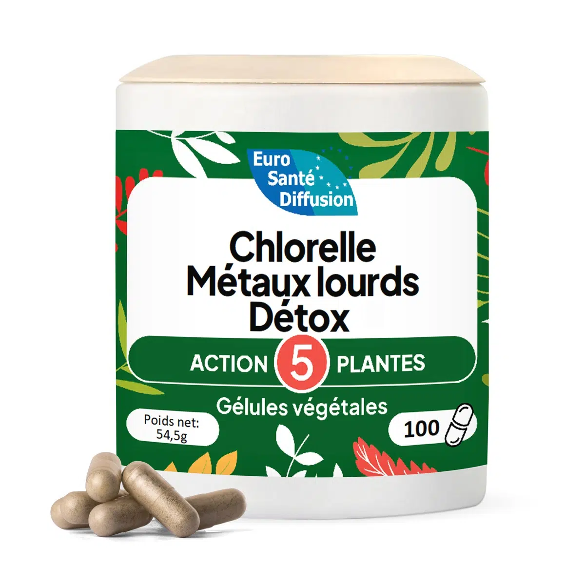 Action 5 plantes chlorelle métaux lourds détox