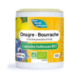 Capsules huileuses onagre et bourrache Bio