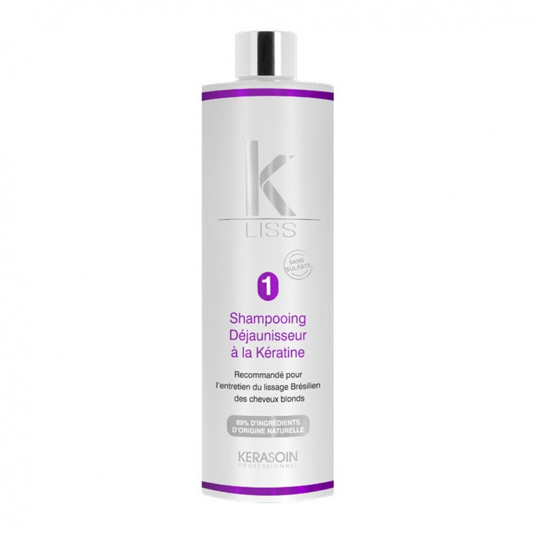 Shampooing déjaunisseur à la kératine K-Liss 400ml