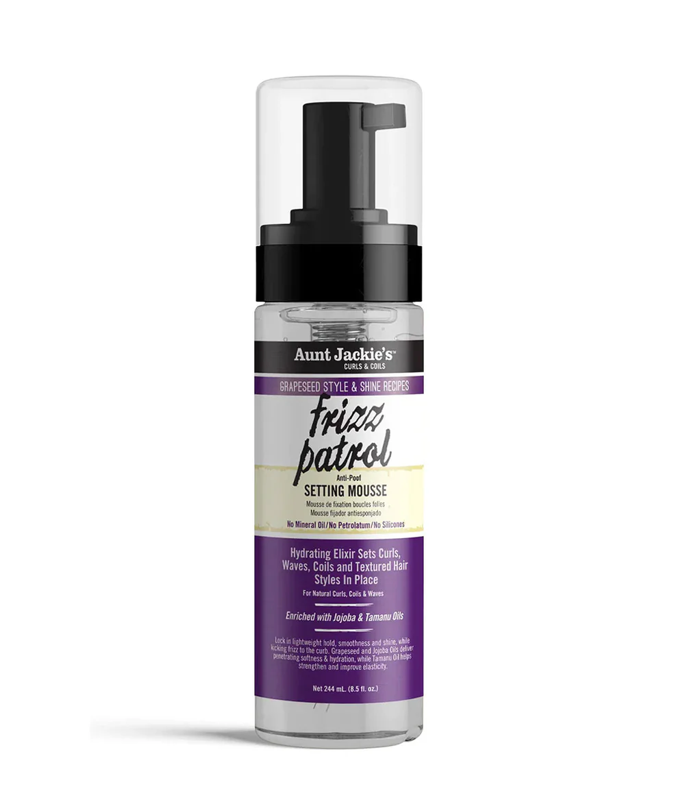 Mousse fixation boucles JOJOBA & TAMANU 244ml (Frizz Patrol)