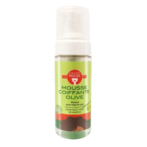 CRAZY POUSS – Mousse coiffante 150ml – Verte a l’huile d’Olive