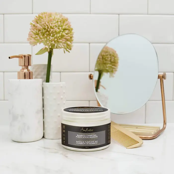MASQUE PURIFIANT BLACK SOAP BAMBOO CHARCOAL PURIFICATION – SHEA MOISTURE – Image 2