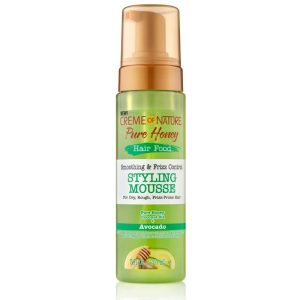 Mousse coiffante hydratante & anti-frisottis PURE HONEY 207ml (Hair Food Avocado)
