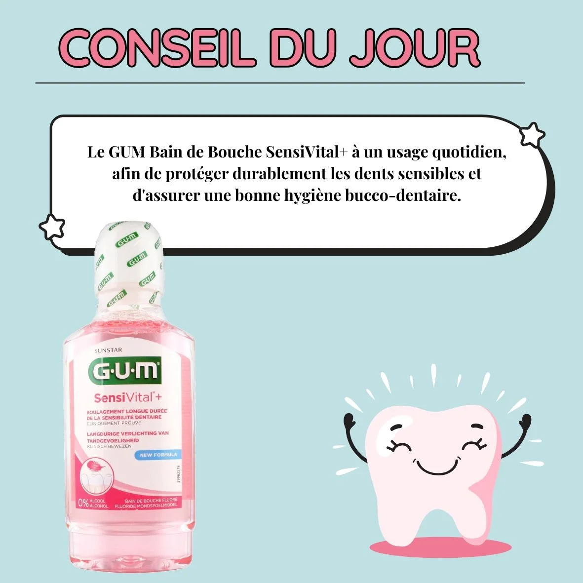 GUM SensiVital+ Bain de Bouche 300 ML – Image 3