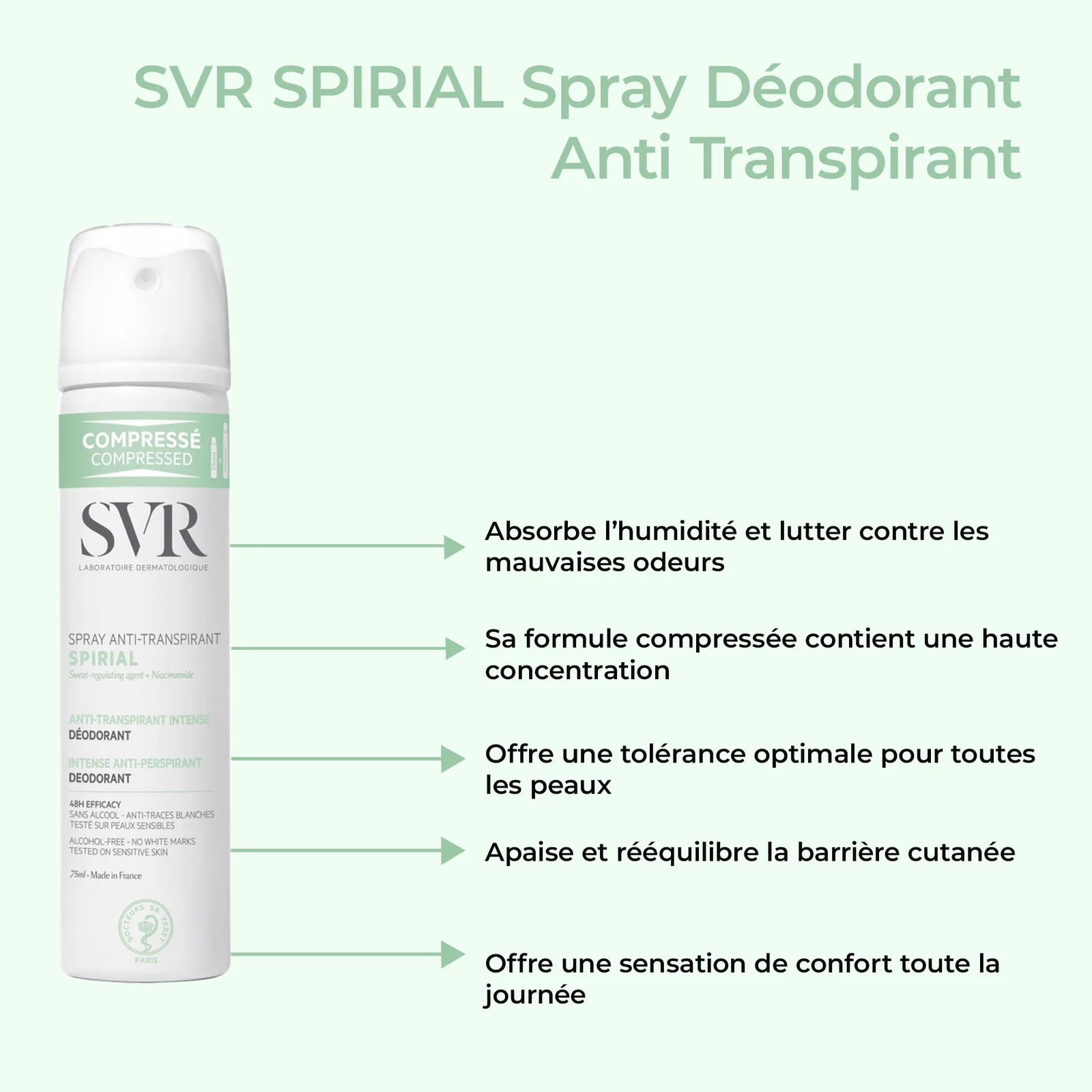 SVR SPIRIAL Spray Déodorant Anti Transpirant – Image 3