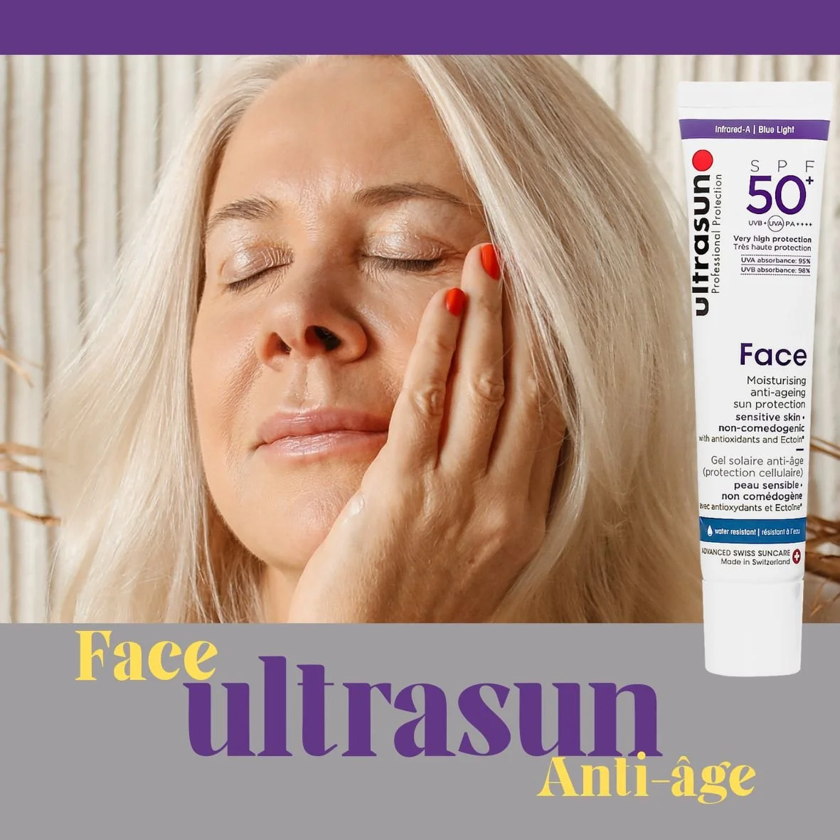 ULTRASUN Face Extra Gel Solaire Anti-âge SPF 50+ – Image 3