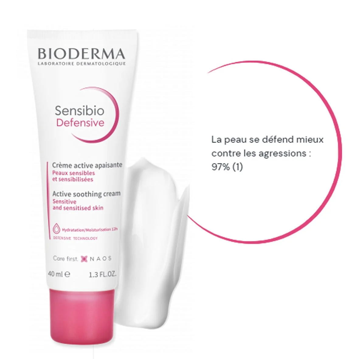 BIODERMA Sensibio Defensive Crème Active Apaisante 40 ML – Image 3