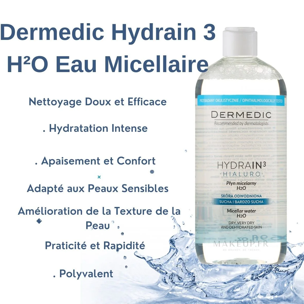 Dermedic hydrain 3 eau micellaire h²o – Image 3