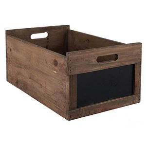 Caisse de rangement brune