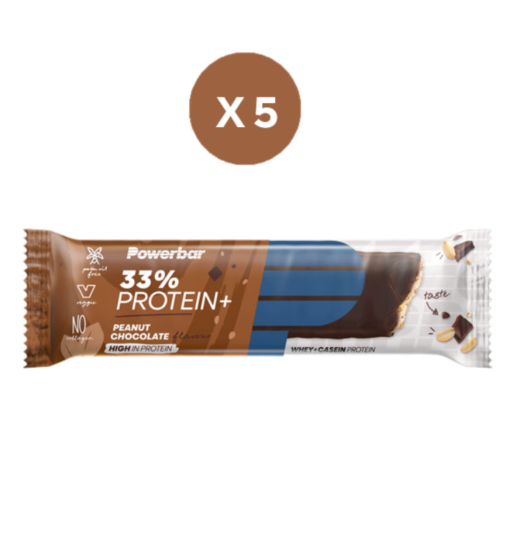 5 Barres 33% Protein+ POWERBAR – 90g