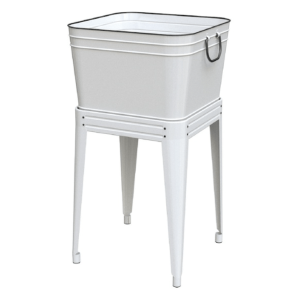 Table potagère métal blanche