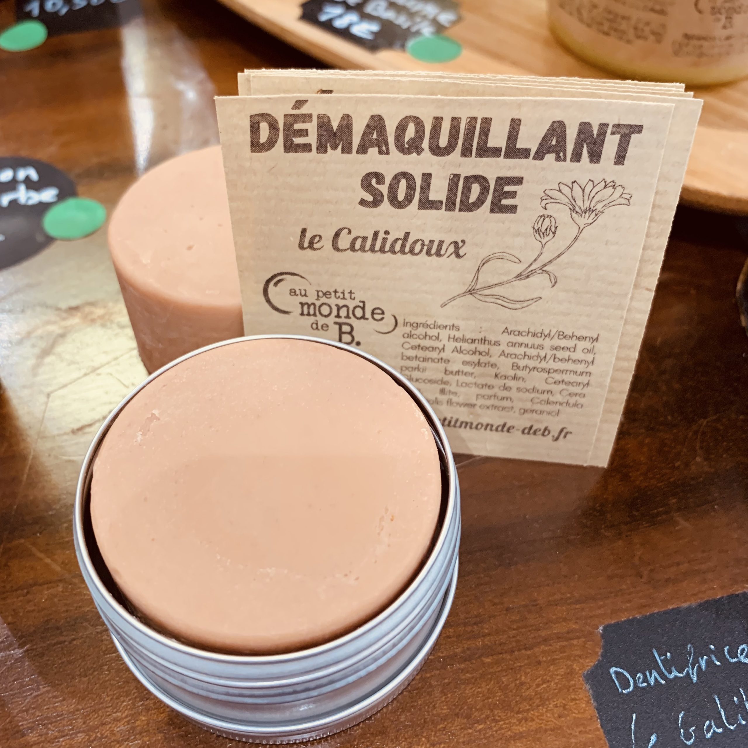 Démaquillant solide – Le Calidoux
