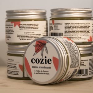 Crème nourrissante à l’huile de chanvre et eau florale de thym – 30ml