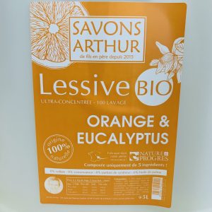 Lessive bio Orange Eucalyptus ultra concentrée – Savons Arthur
