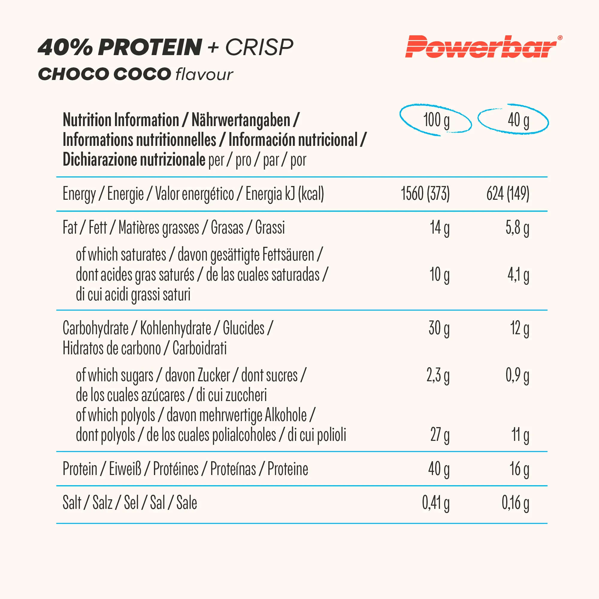 12 Barres 40% Crisp POWERBAR – 40g – Image 7