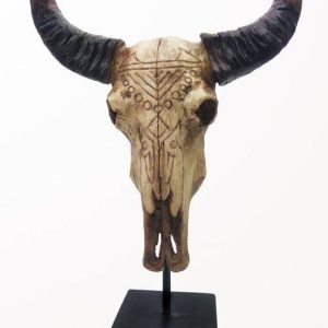Crâne de taureau sur pied – tribal