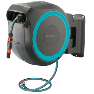 Dévidoir automatique mural RollUp L avec boyau 30m GARDENA #18625